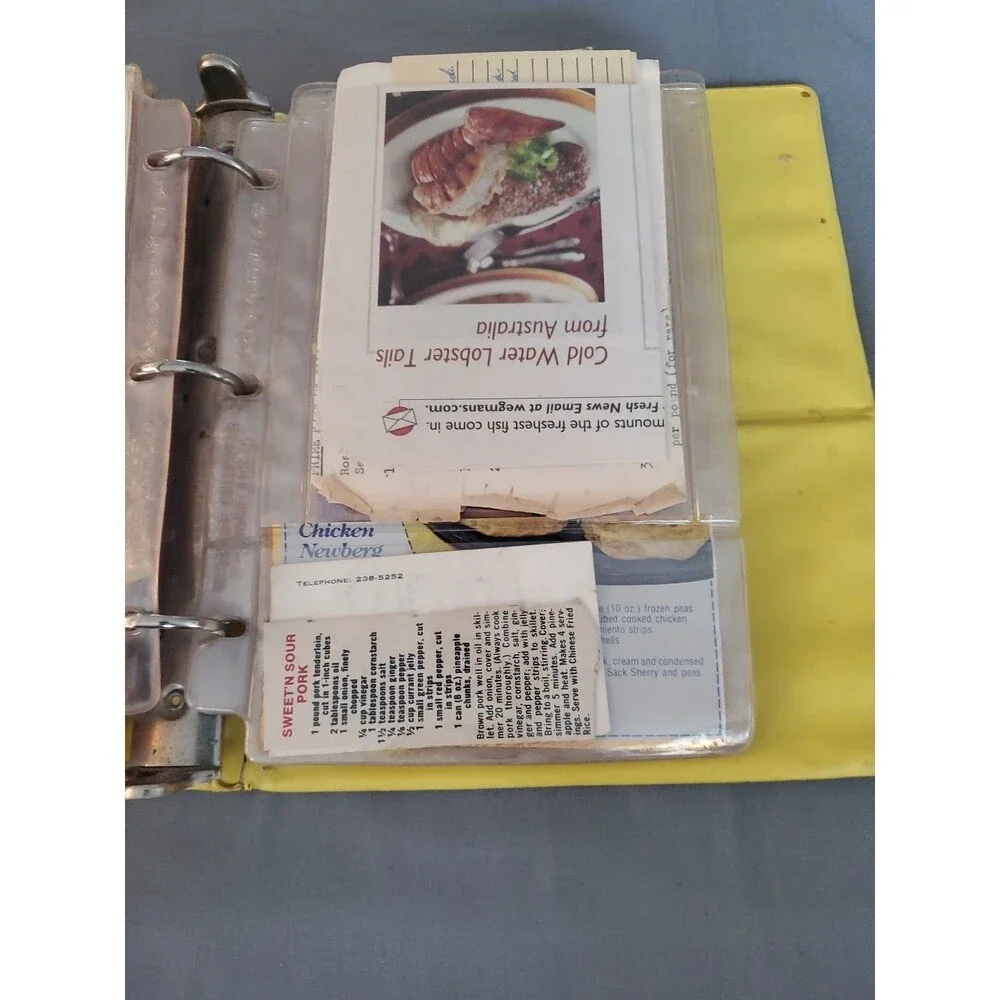 Vtg Deluxe Recipe Binders W/ Inserts The Recipe Collector Books Over 150 Recipe